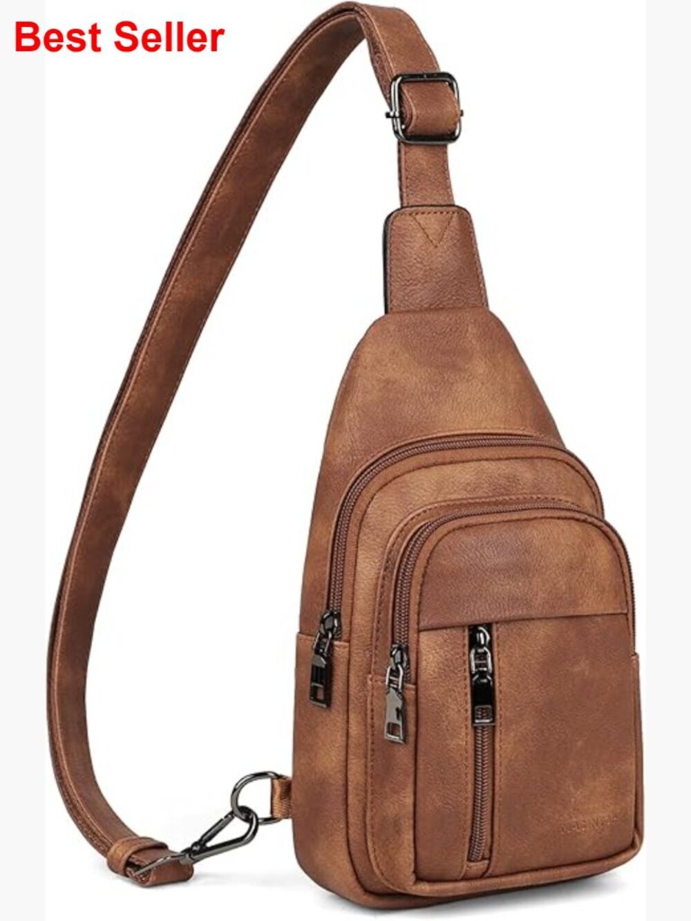 Vegan Leather Sling Bag Crossbody Shoulder Bag for Travel
